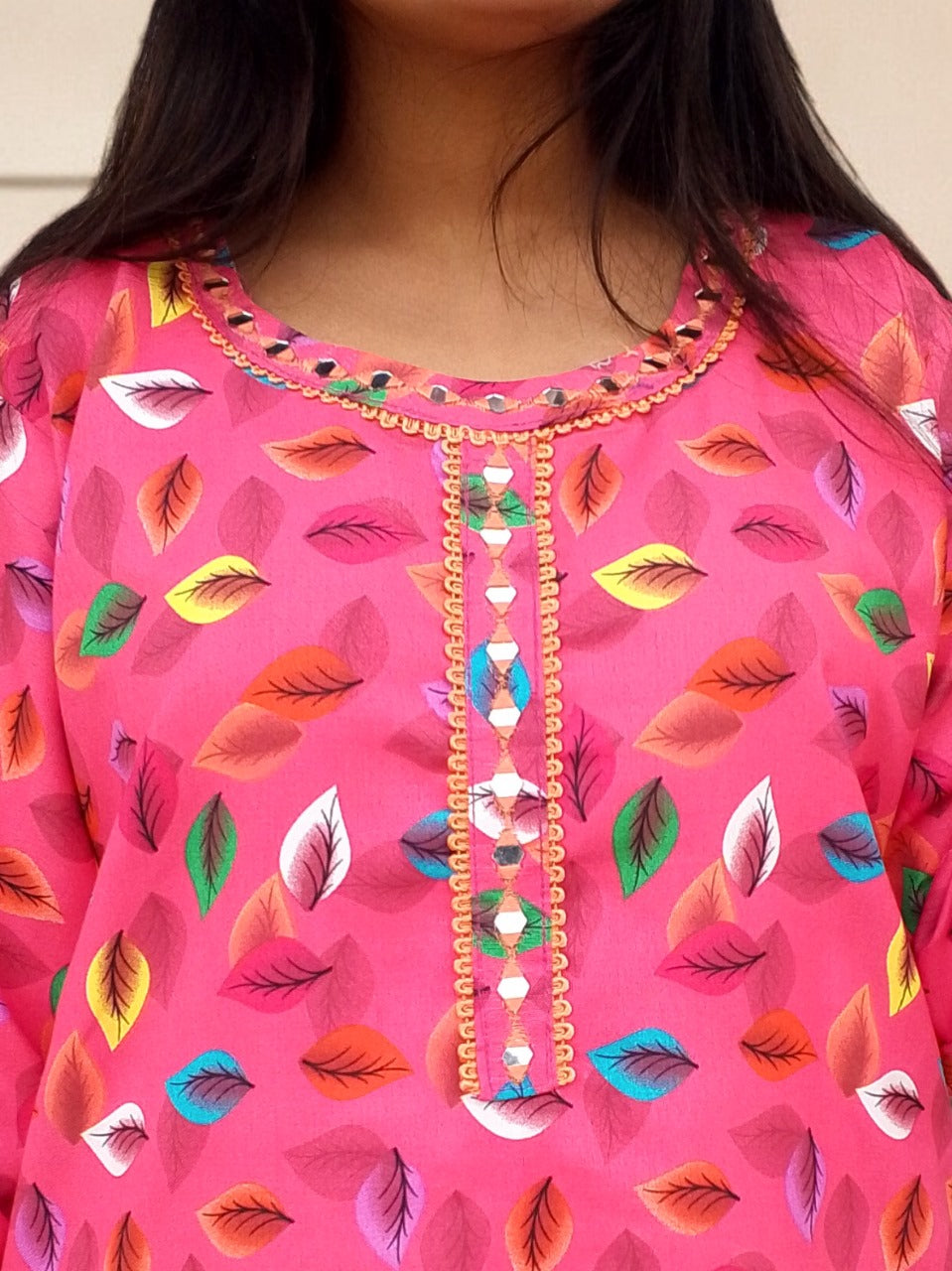 Graceful Cotton Stitched 2-Piece Dress with Mirror Work - Chic & Trendy 17