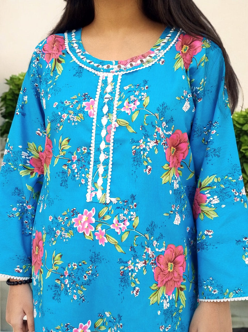 Graceful Cotton Stitched 2-Piece Dress with Mirror Work - Chic & Trendy 08