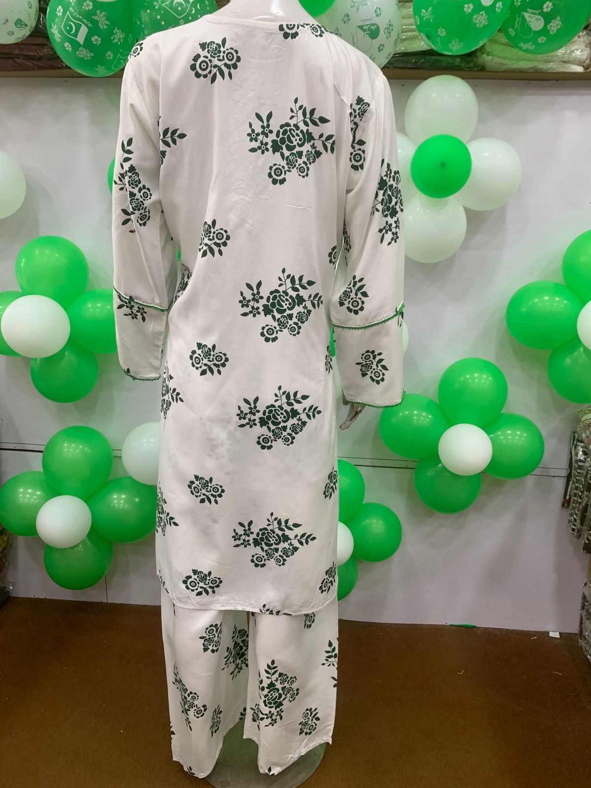 AZADI SALE SUMMER LINEN 2 PIECE. LONG LENGTH ( Flower )