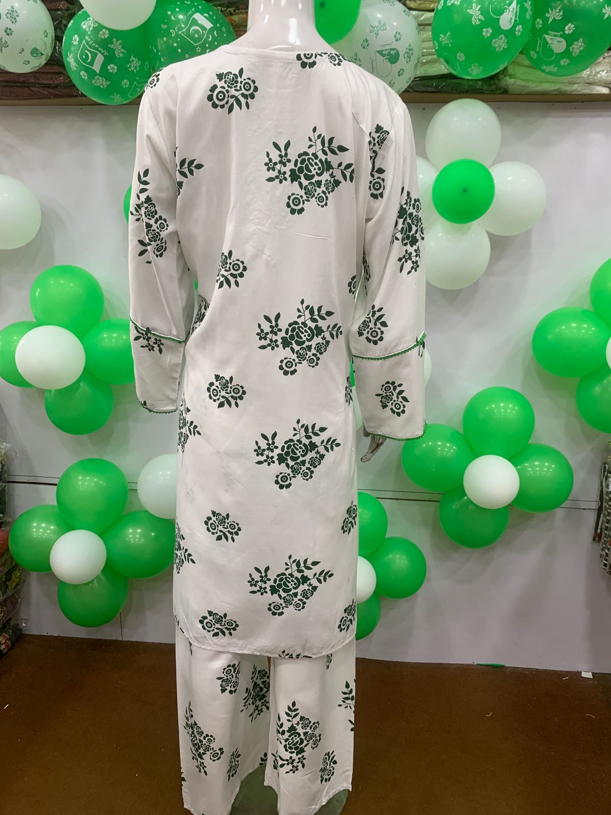 AZADI SALE SUMMER LINEN 2 PIECE. LONG LENGTH ( Flower )