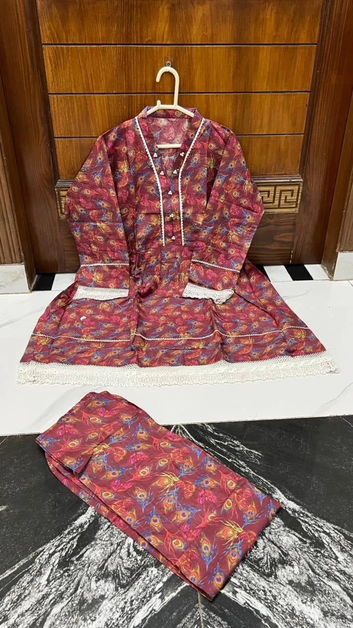 Lawn Women's 2PC Stitched Suit