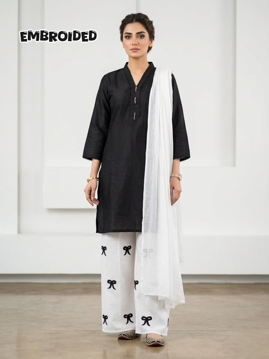 Lawn Cotton STICHED Embroidered 3-Piece Suit