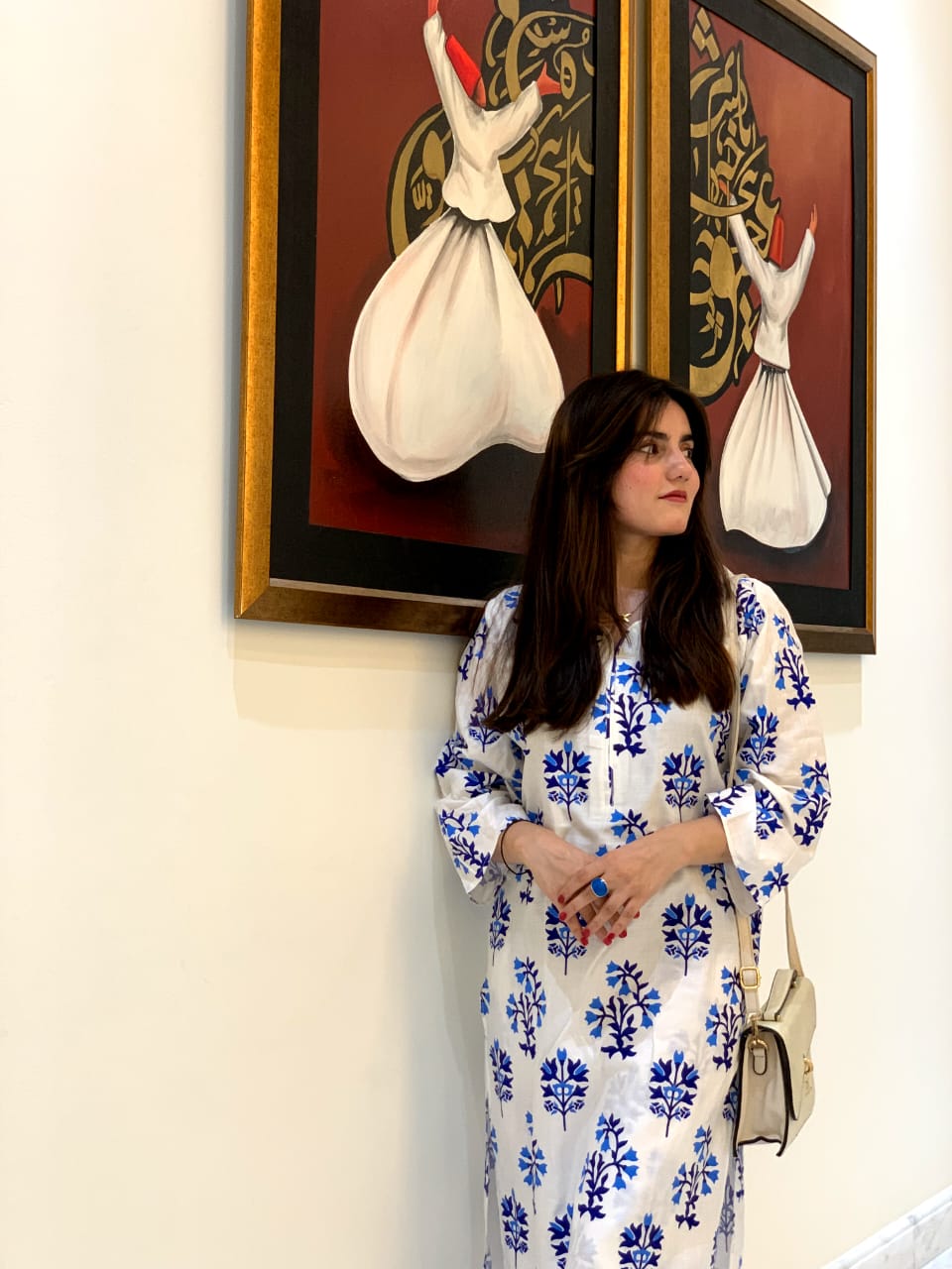 Linen 2-Piece Set | Sapphire Inspired Steam Print Design
