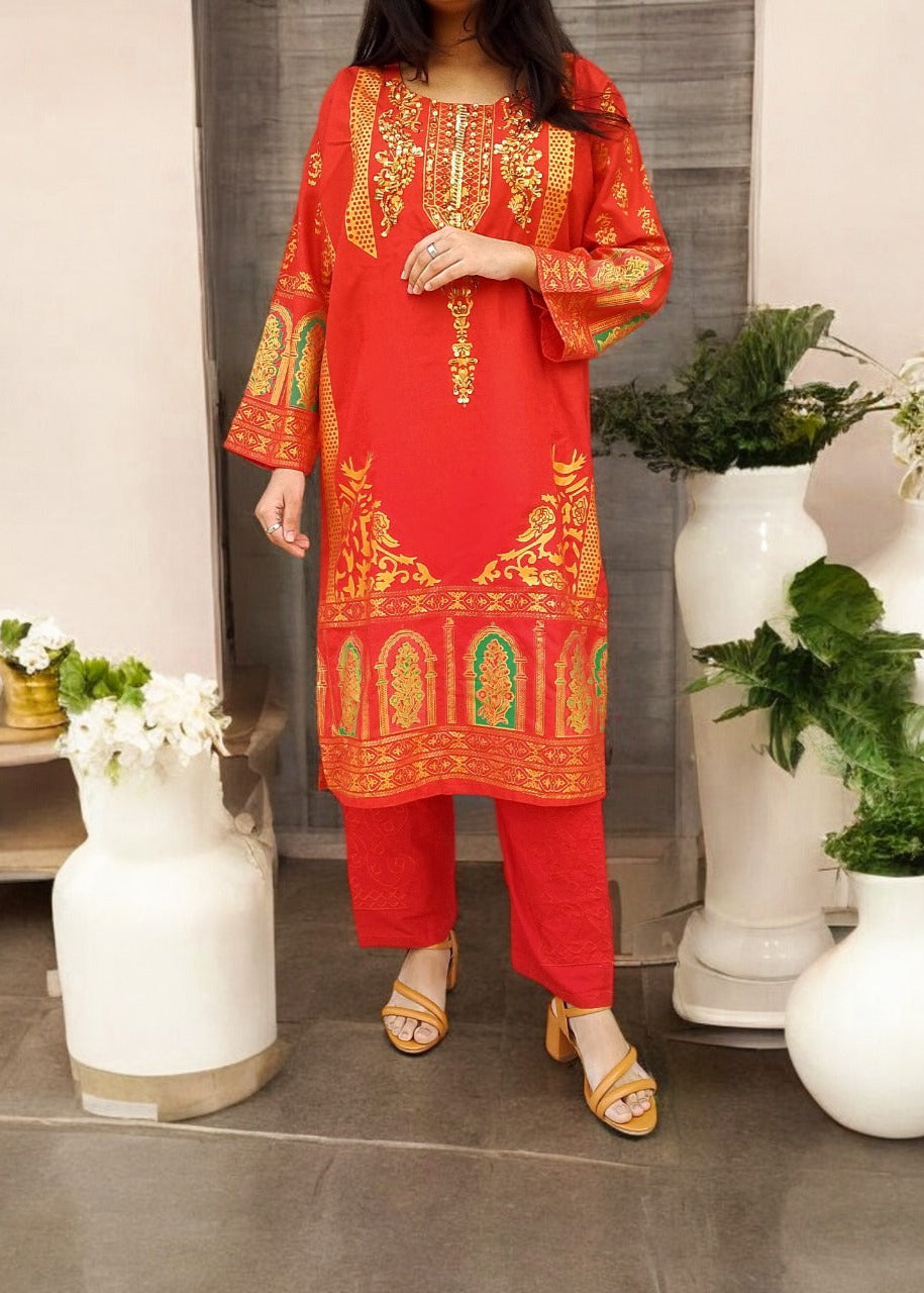 Summer Arabic Linen 2-Piece Suit Rs.999