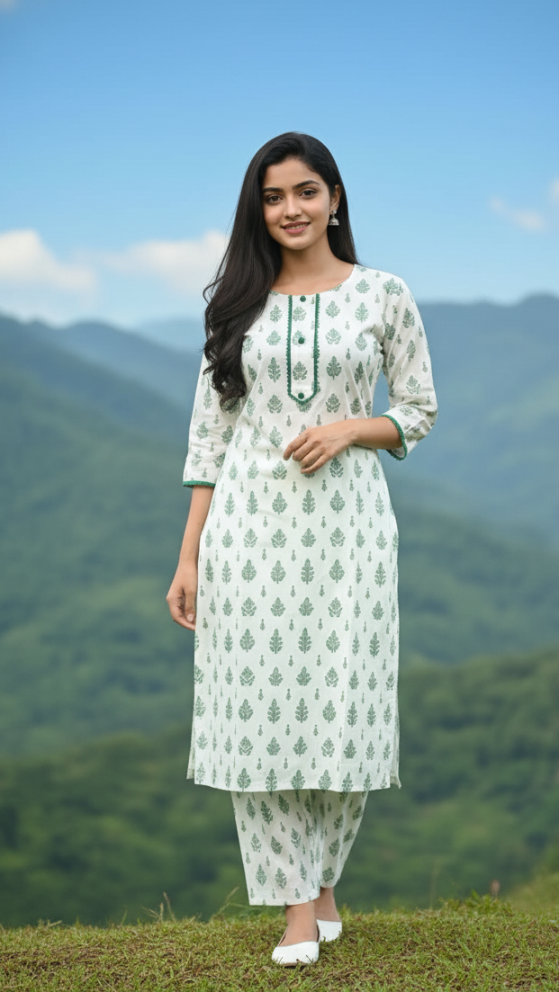 Ever Green SUMMER LINEN 2 PIECE(Plant) (92)