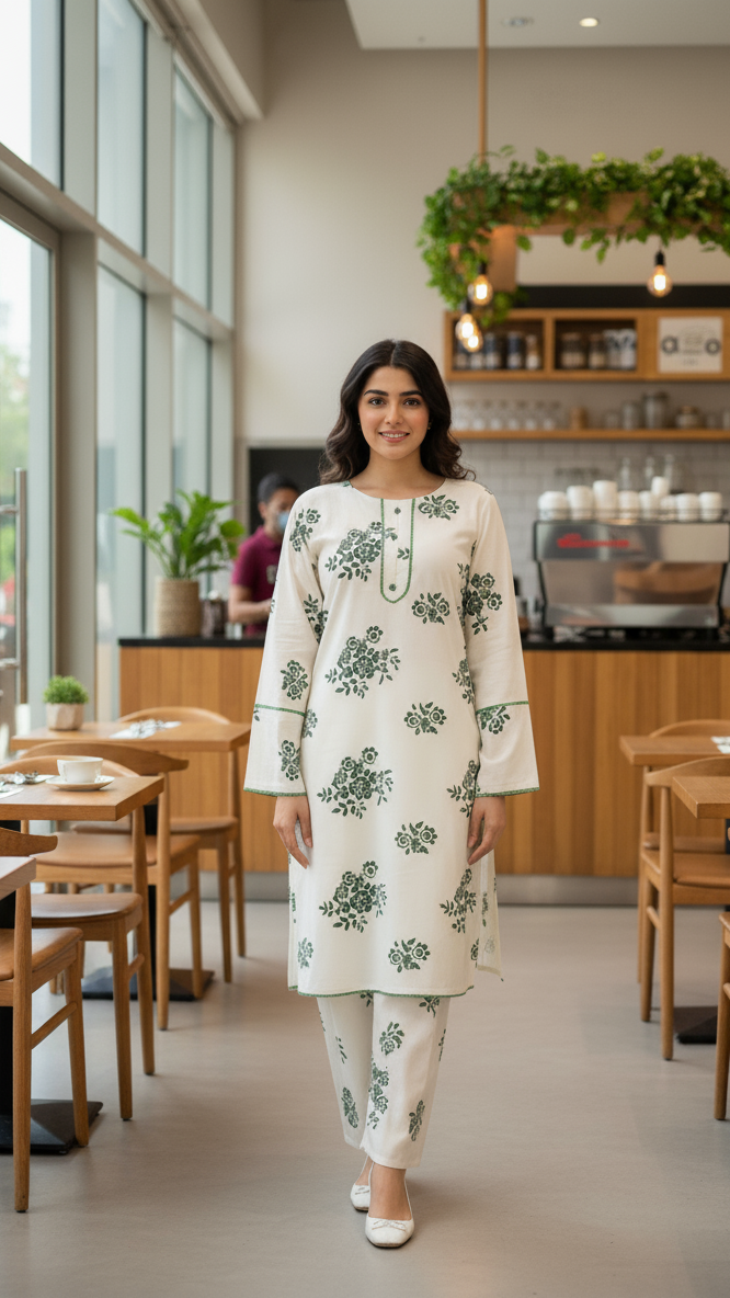 Ever Green SUMMER LINEN 2 PIECE (Flower) (94)
