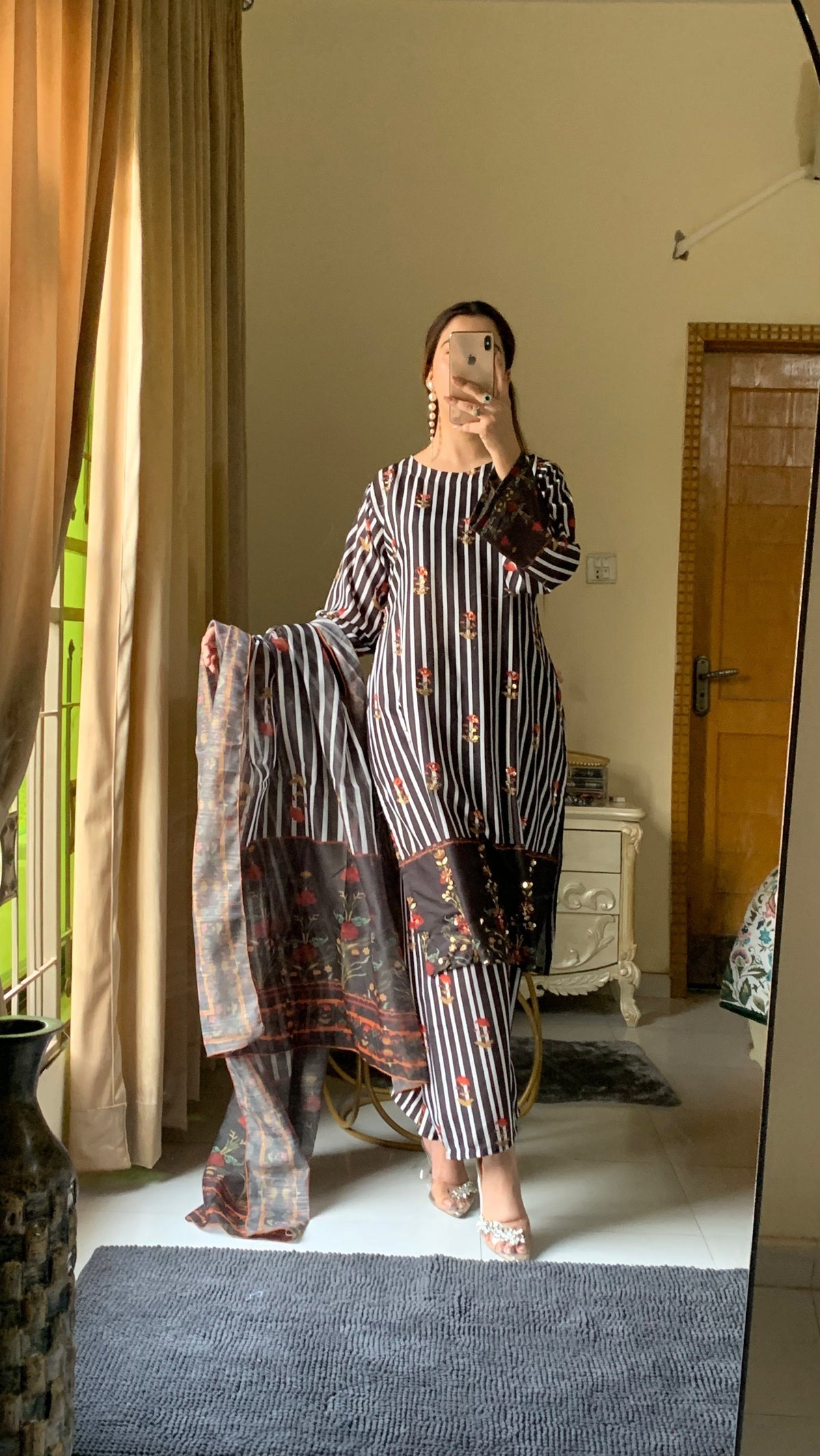 Samira Prestige Premium Long-Length Stitched 3-Piece Silky Lawn
