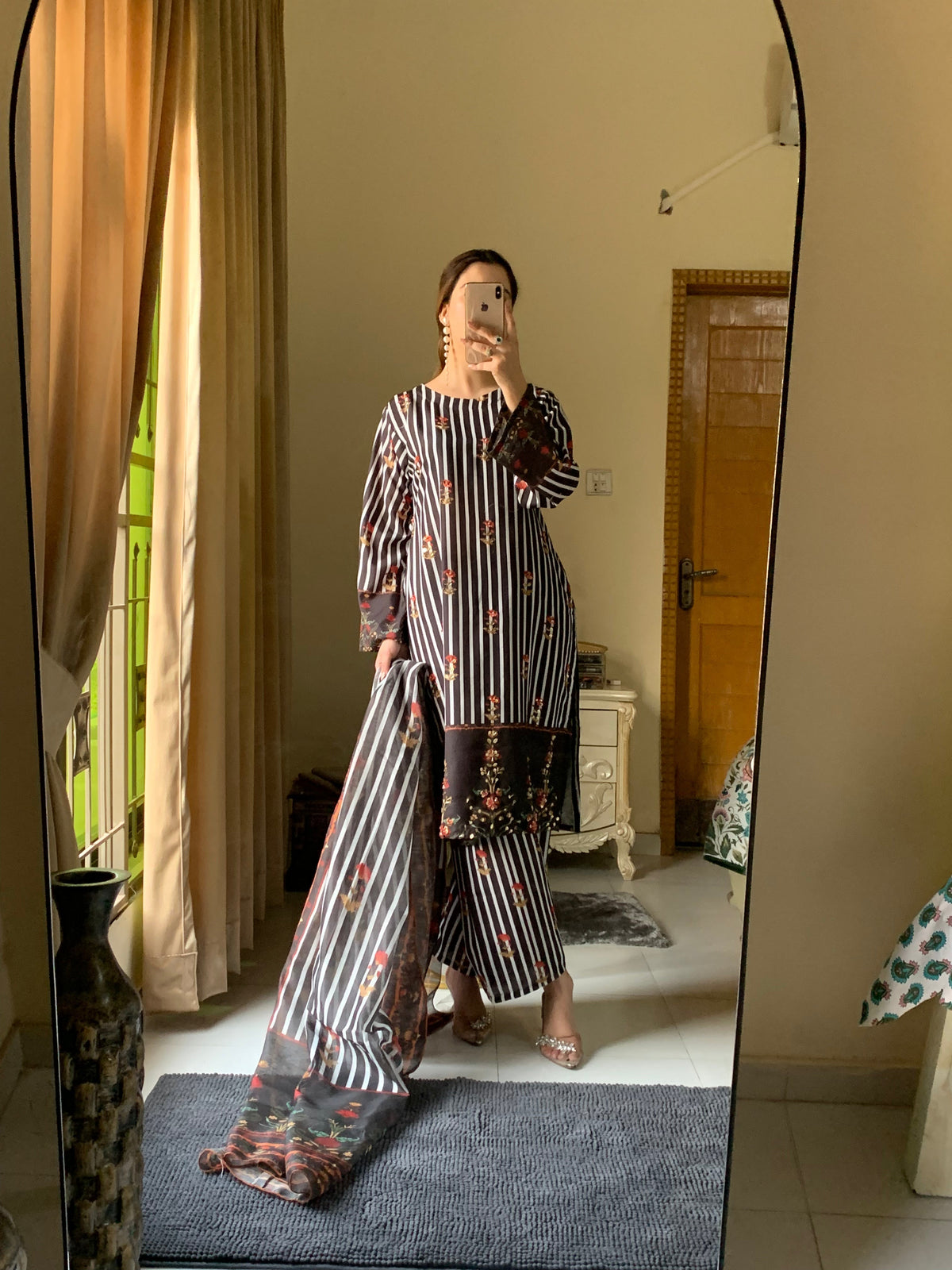 Samira Prestige Premium Long-Length Stitched 3-Piece Silky Lawn