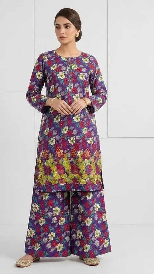 Embroided Lawn Printed 2Pc Set for Women 1