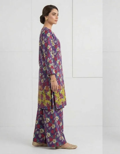 Lawn Women's 2PC Stitched Suit Printed and Embroided