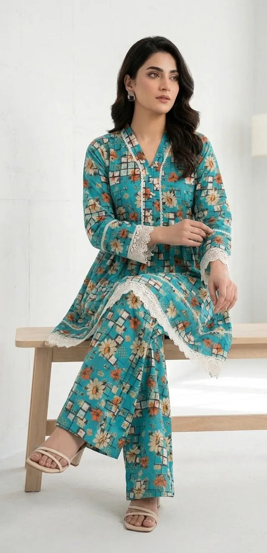Lawn Women's 2PC Stitched Suit