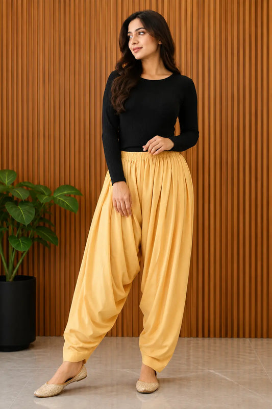 1 Pc Women's Stitched Linen Plain Patyala Shalwar
