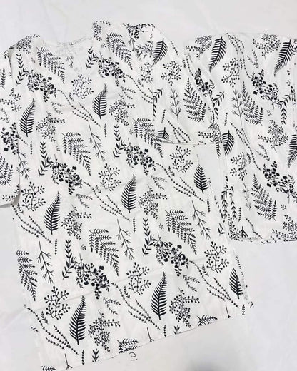 Petal Design Summer Linen Suit – Trendy & Lightweight,  1390 with free delivery (White)