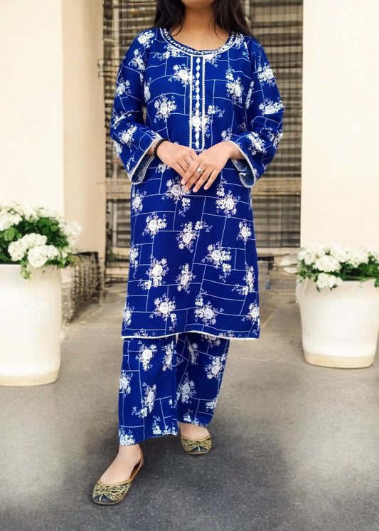 Graceful Cotton Stitched 2-Piece Dress with Mirror Work - Chic & Trendy 01