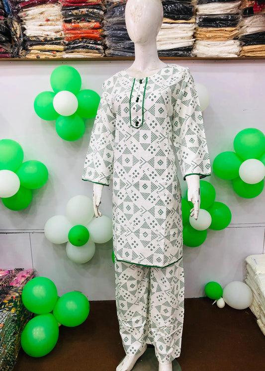 AZADI SALE SUMMER LINEN 2 PIECE. REGULAR LENGTH ( Box Chunri )
