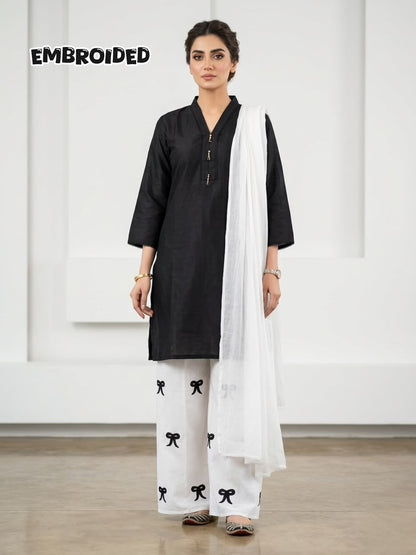 Lawn Cotton STICHED Embroidered 3-Piece Suit