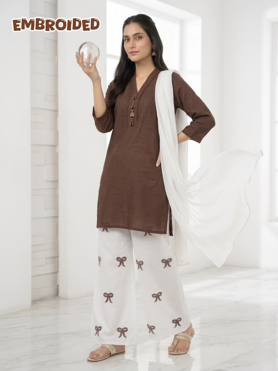 Lawn Cotton STICHED Embroidered 3-Piece Suit